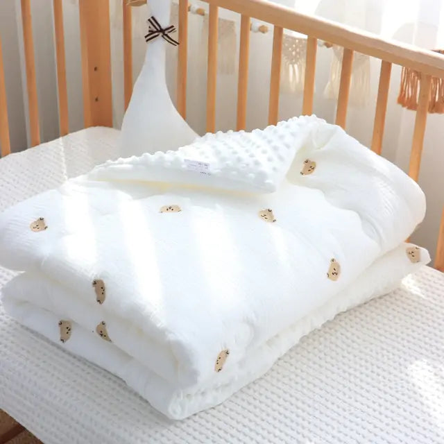 Luxury Muslin Winter Baby Duvet β Soft Quilted Comforter with Lightweight Filler