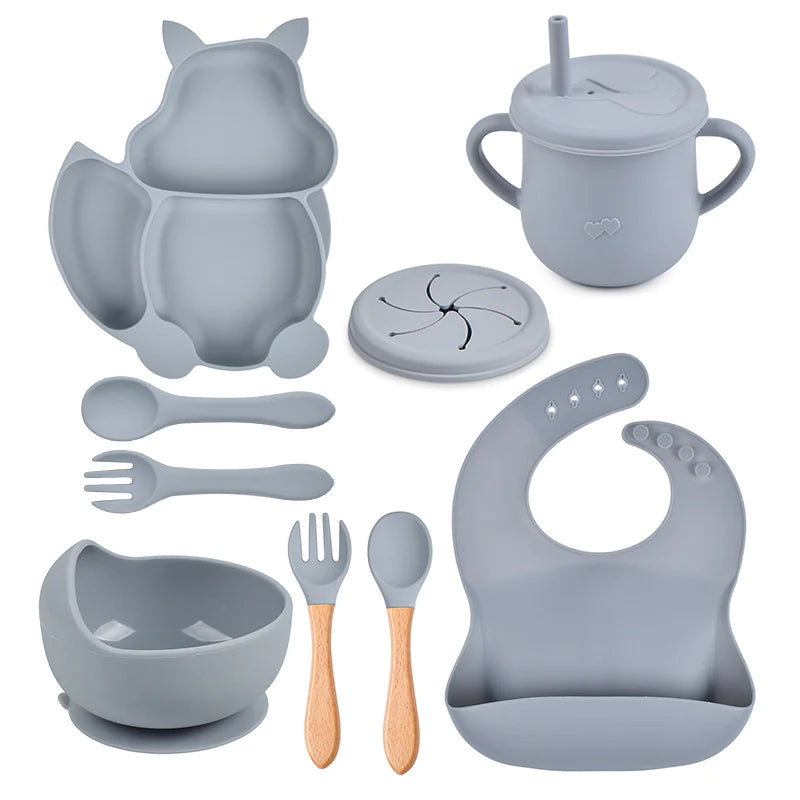 Little Gourmand™ Complete Silicone Feeding Set – Mess-Free & Stress-Free