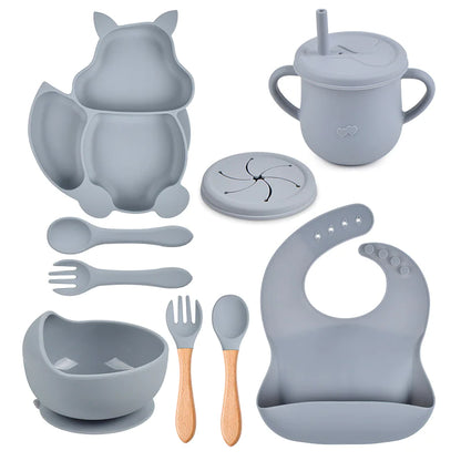 Little Gourmand™ Complete Silicone Feeding Set – Mess-Free & Stress-Free