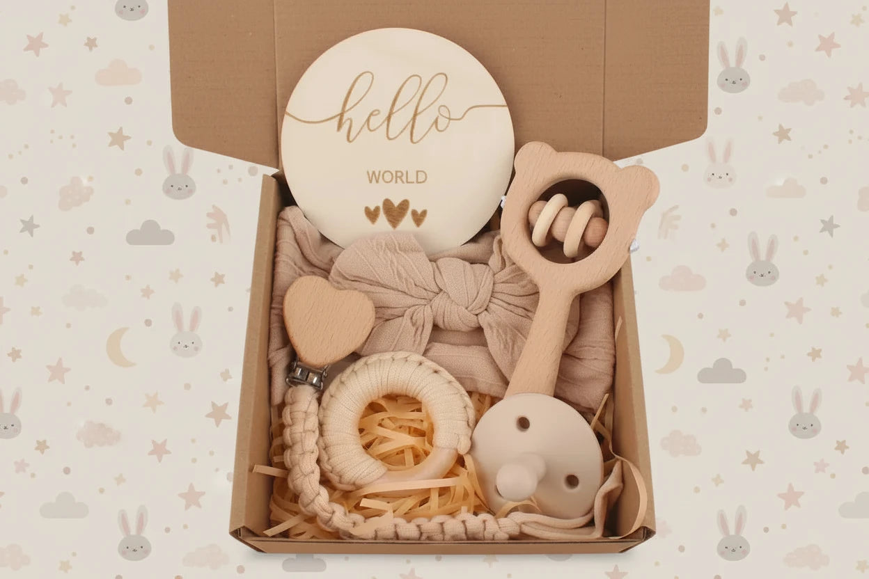 Premium Newborn Essentials Gift Box – Natural, Safe & Thoughtfully Designed