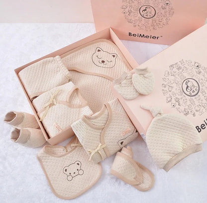 Luxury Feel (Softer & Elegant)
Premium Ultra-Soft Newborn Gift Set – Gentle Comfort in Breathable Cotton