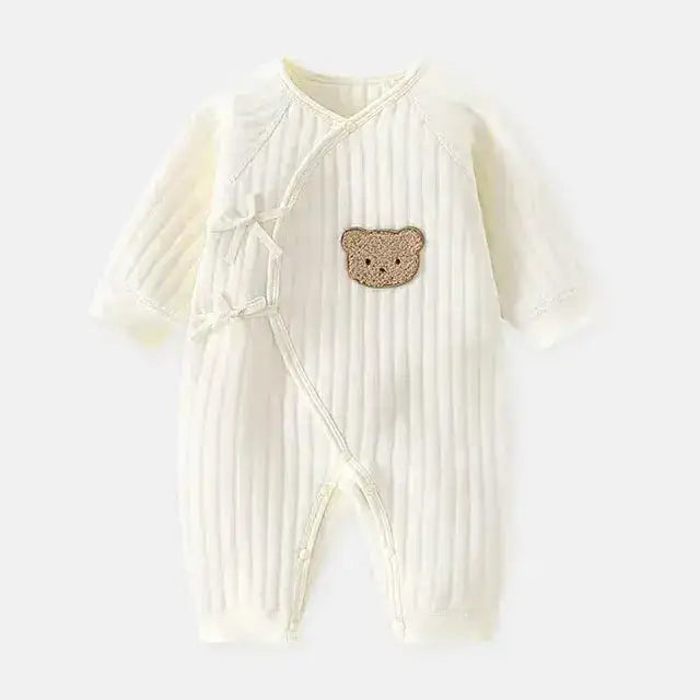 Cozy Baby Autumn Outfit – Premium Cartoon Bear Design