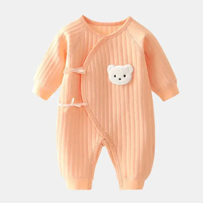 Cozy Baby Autumn Outfit – Premium Cartoon Bear Design