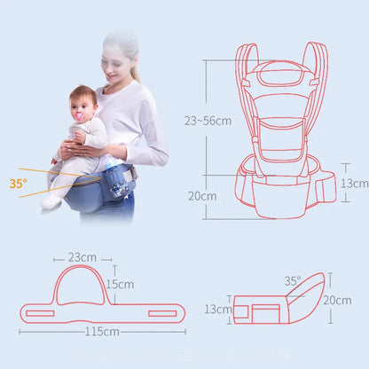 Ergonomic Baby Carrier Backpack - Comfortable Hands-Free Support for Parents