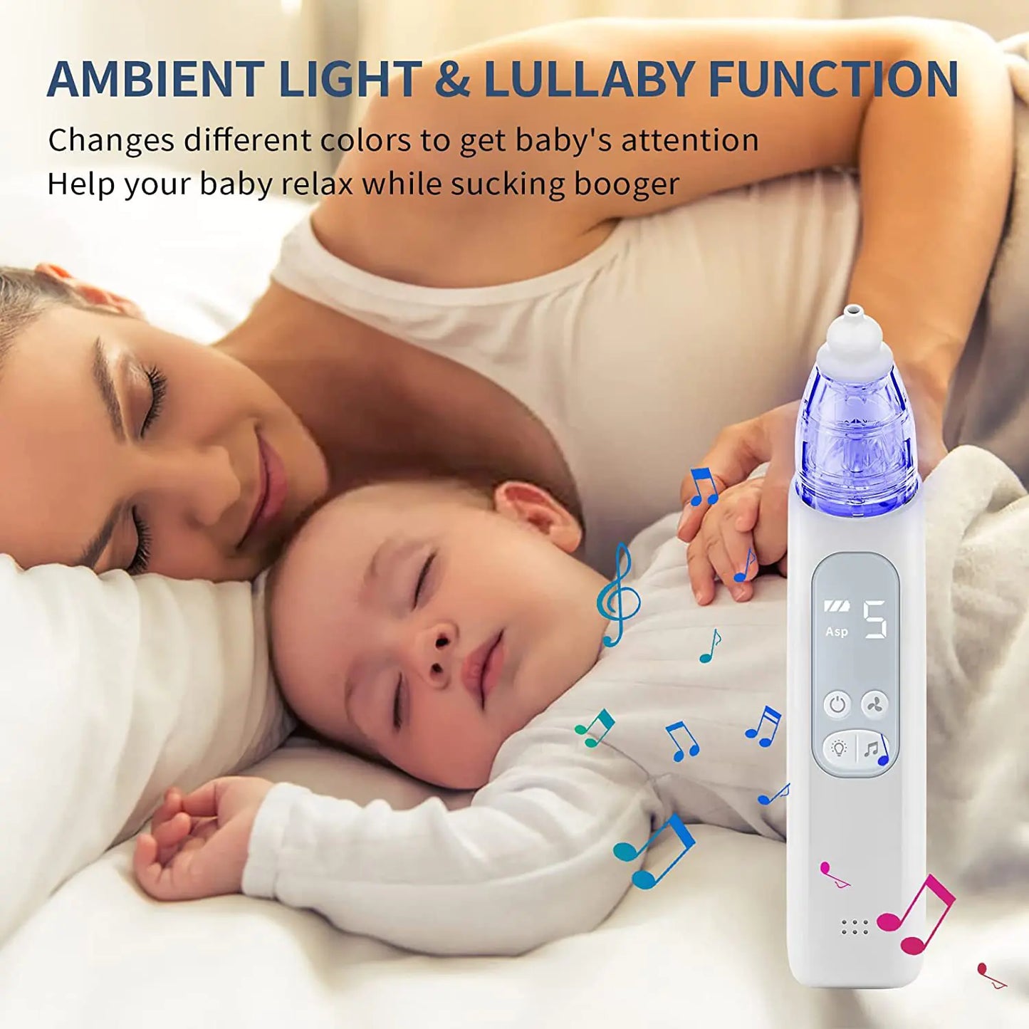 Rechargeable Baby Nose Cleaner – Gentle Electric Nasal Aspirator for Newborns