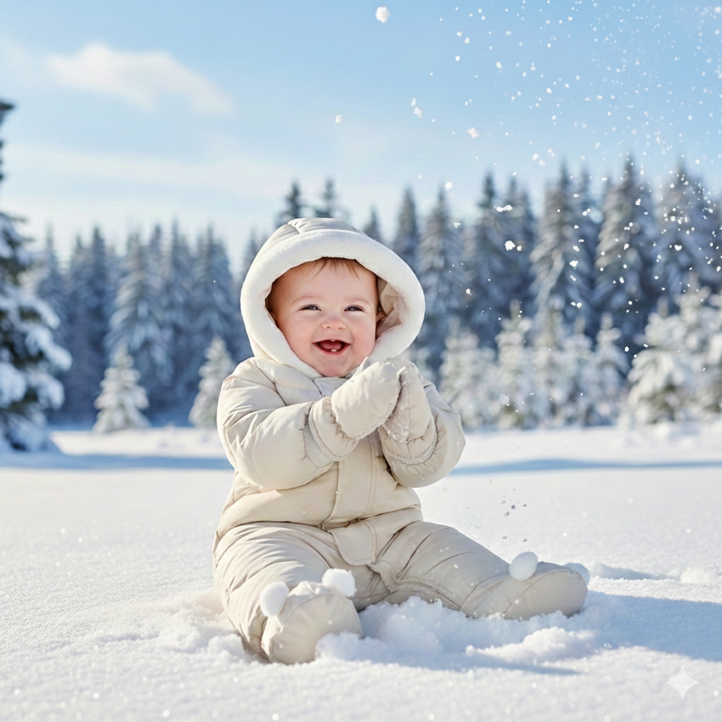 Premium Winter Baby Romper Suit – Ultra Warm Cozy Snowsuit for Newborns