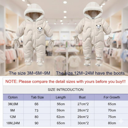 Premium Winter Baby Romper Suit – Ultra Warm Cozy Snowsuit for Newborns