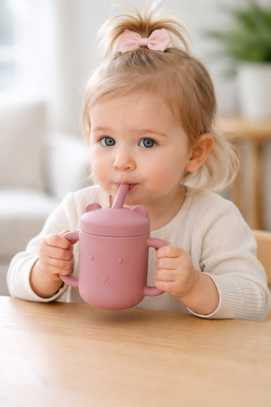 Children’s Portable Binaural Straw Cup – Leak-Proof Sippy Cup for Toddlers & Kids