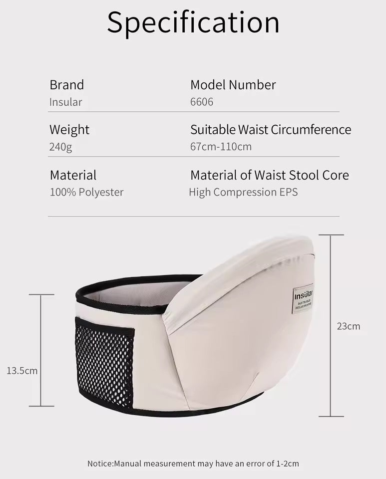 Ergonomic Baby Hip Seat Carrier – Memory Foam Comfort & Hands-Free Convenience