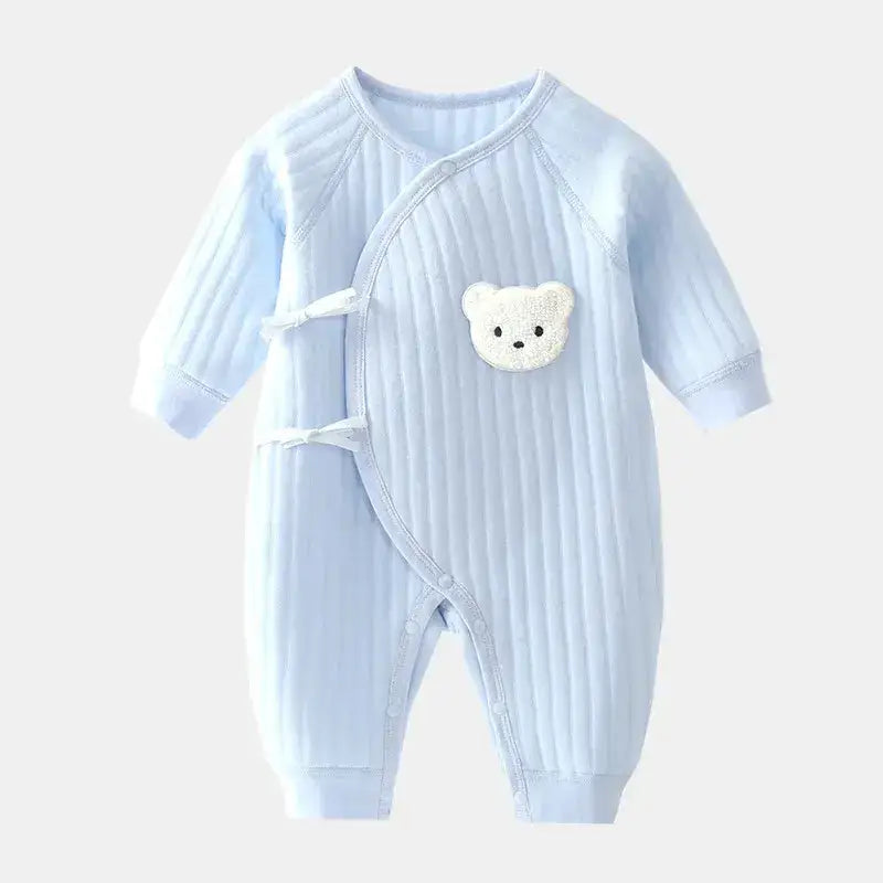 Cozy Baby Autumn Outfit – Premium Cartoon Bear Design