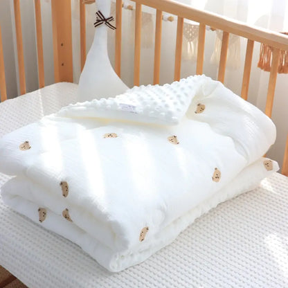 Luxury Muslin Winter Baby Duvet – Soft Quilted Comforter with Lightweight Filler