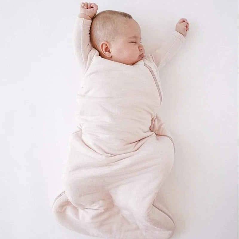 Bamboo Fiber Baby Zipper Sleepsack Wrap – Breathable & Cozy Comfort