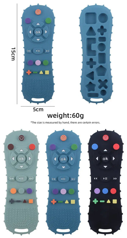 Non-Toxic Silicone Baby Remote Teether – Sensory Development Toy