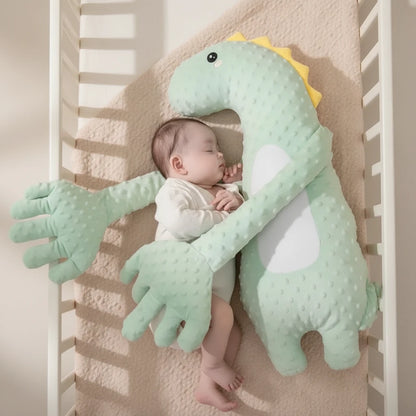 DreamHug Soothing Baby Sleep Pillow- The cozy animal cuddle pillow that helps babies sleep deeper and feel secure
