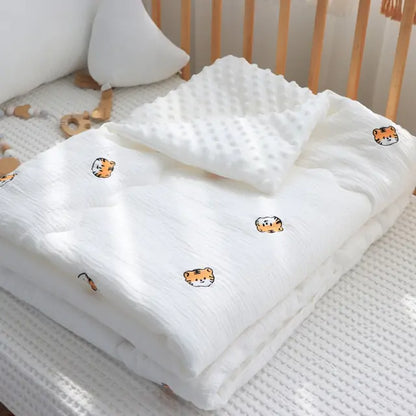 Luxury Muslin Winter Baby Duvet – Soft Quilted Comforter with Lightweight Filler