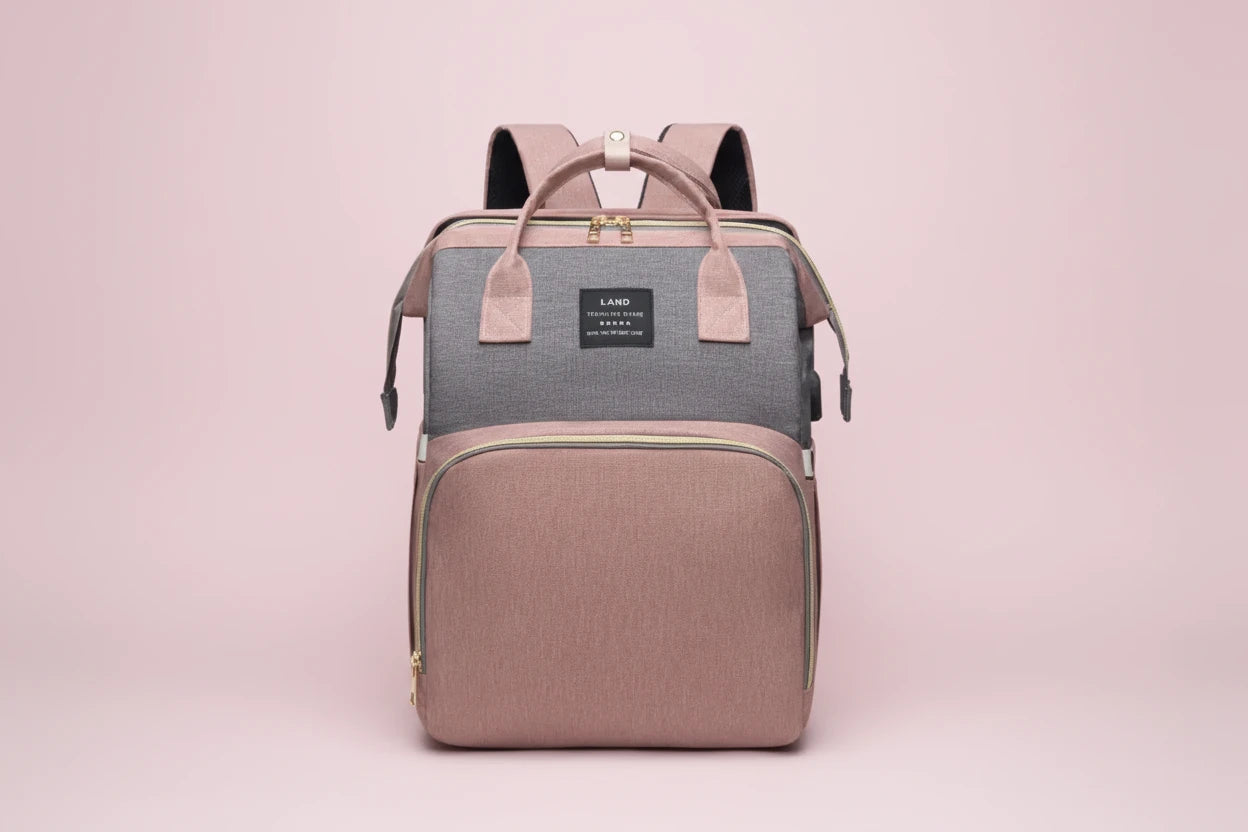 All-in-One Large Capacity Mommy Bag with Portable Baby Bed