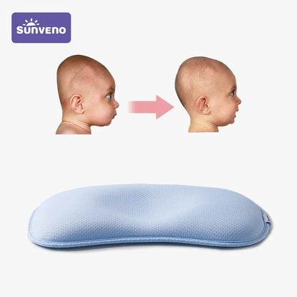 Premium Anti-Flat Head Baby Pillow – Breathable Sorona Plant Fiber Comfort