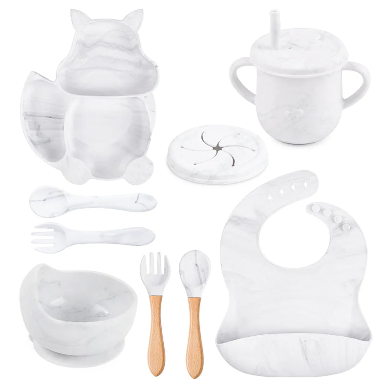 Little Gourmand™ Complete Silicone Feeding Set – Mess-Free & Stress-Free
