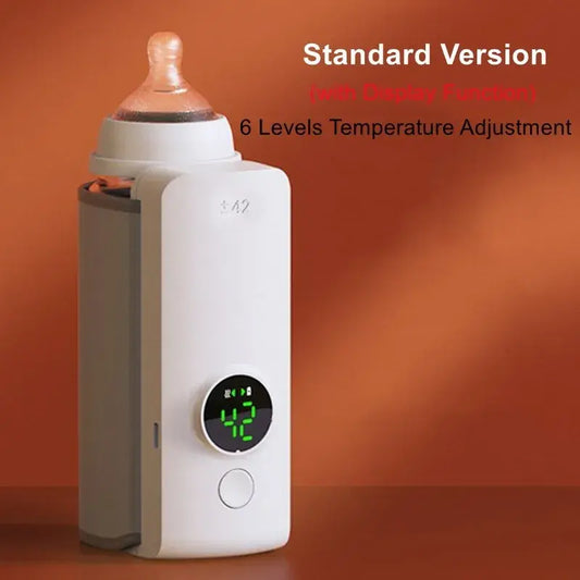 Rechargeable Baby Bottle Warmer – Digital Display & Adjustable Temperature Control