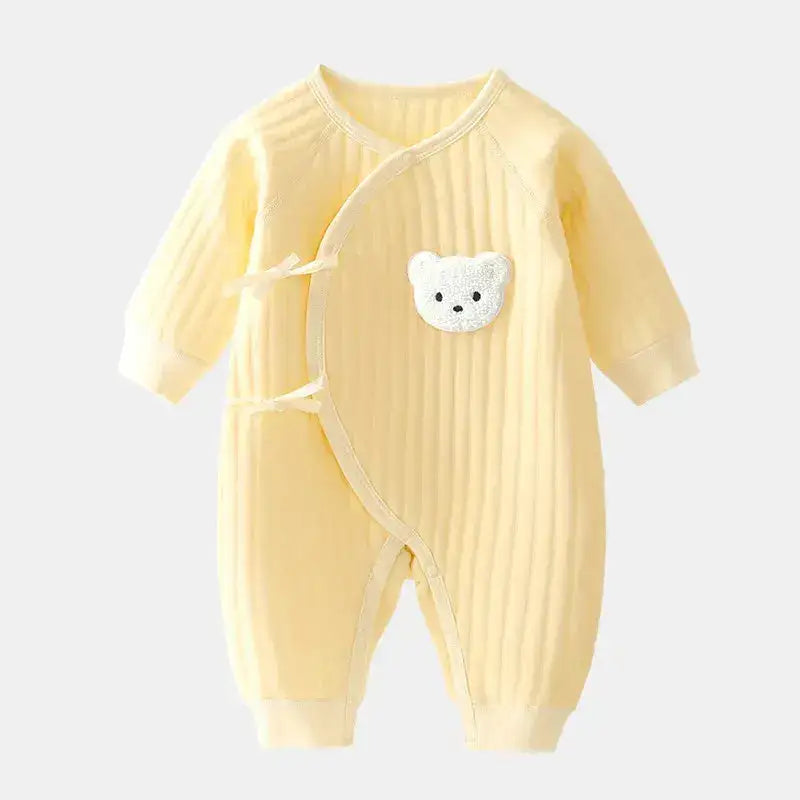 Cozy Baby Autumn Outfit – Premium Cartoon Bear Design