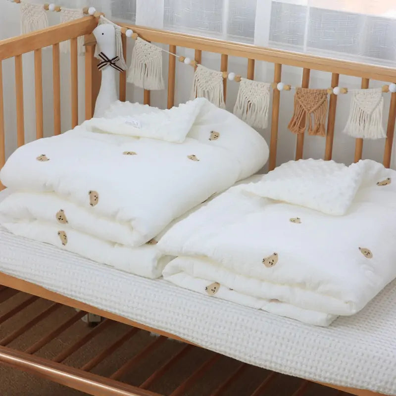 Luxury Muslin Winter Baby Duvet – Soft Quilted Comforter with Lightweight Filler