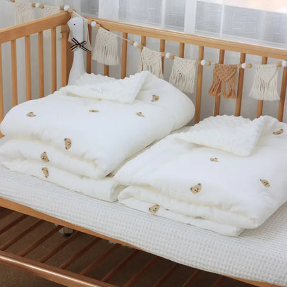 Luxury Muslin Winter Baby Duvet – Soft Quilted Comforter with Lightweight Filler