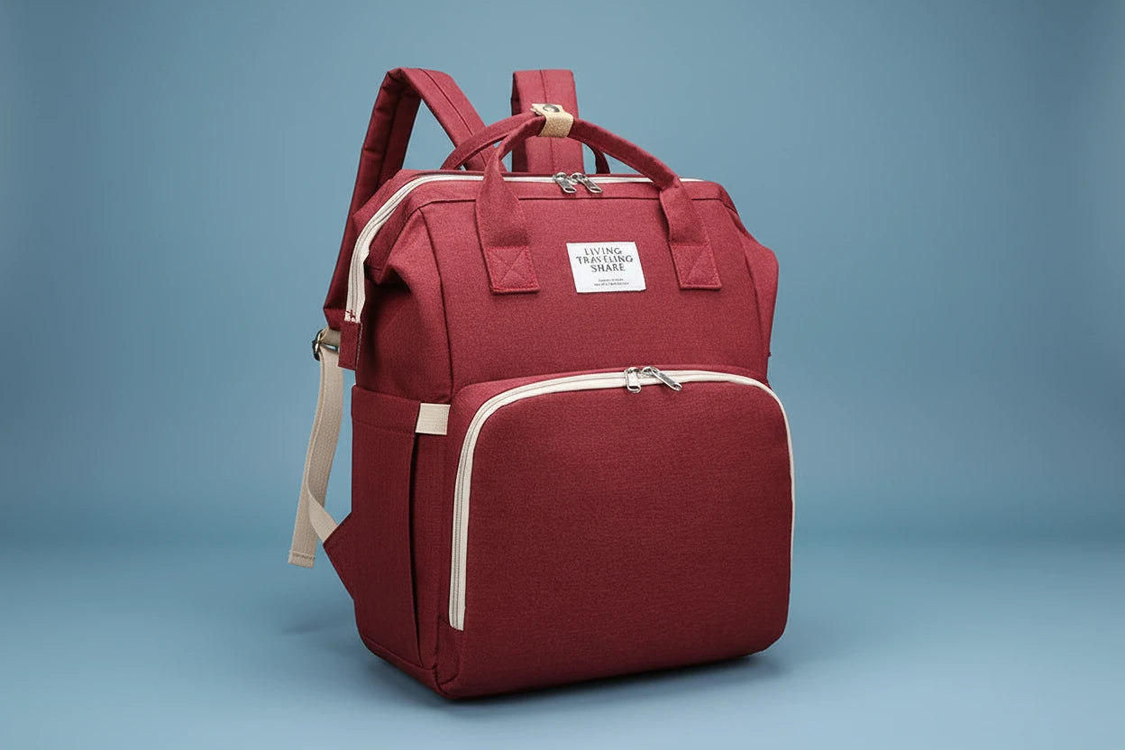 All-in-One Large Capacity Mommy Bag with Portable Baby Bed