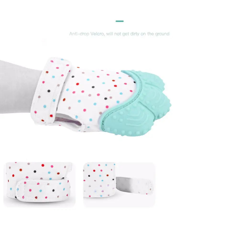 Food-Grade Silicone Baby Teething Gloves – Sensory Gum Soothing Mittens